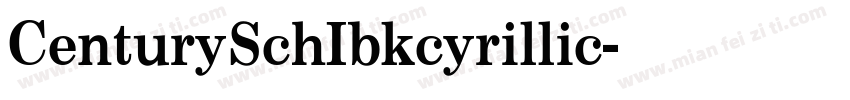 Century SchIbkcyrillic字体转换